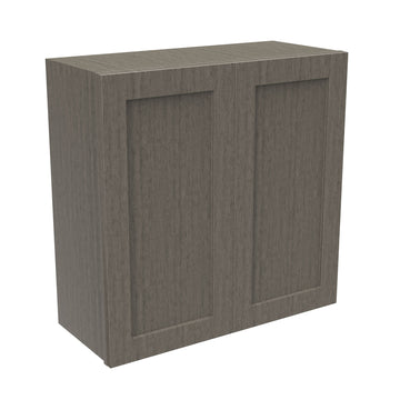 Elegant Smoky Grey - Double Door Wall Cabinet | 30