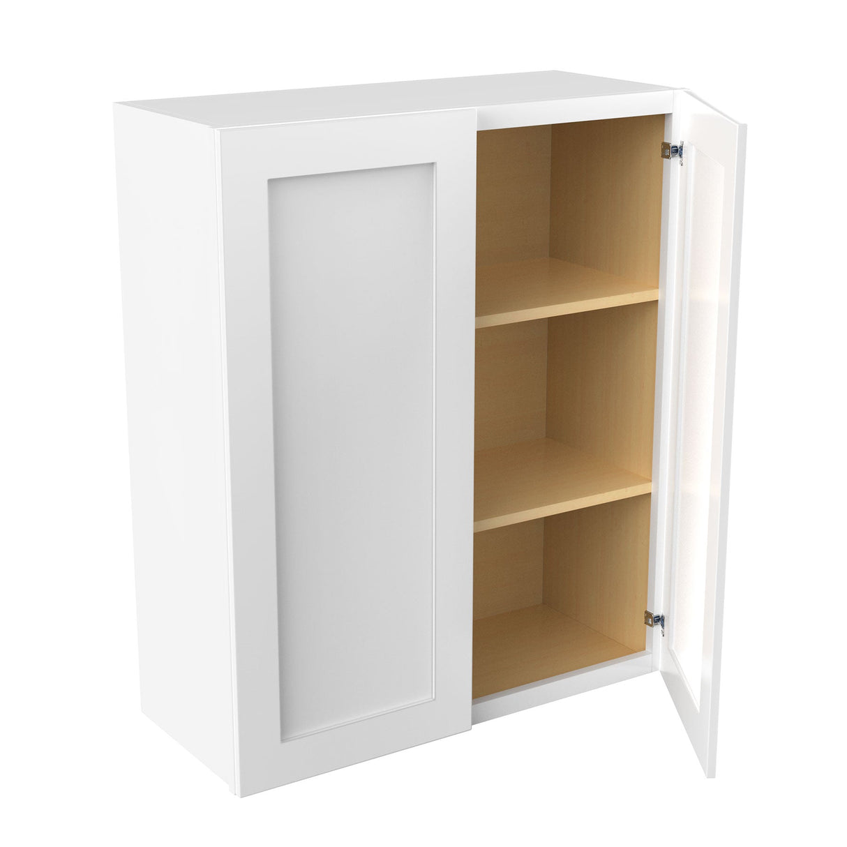 RTA - Elegant White - 36" High Double Door Wall Cabinet | 30"W x 36"H x 12"D