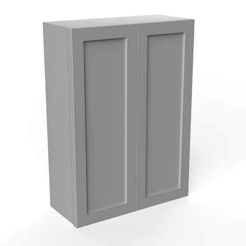 Wall Kitchen Cabinet - 30W x 42H x 12D - Grey Shaker Cabinet