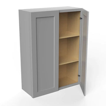 Wall Kitchen Cabinet - 30W x 42H x 12D - Grey Shaker Cabinet