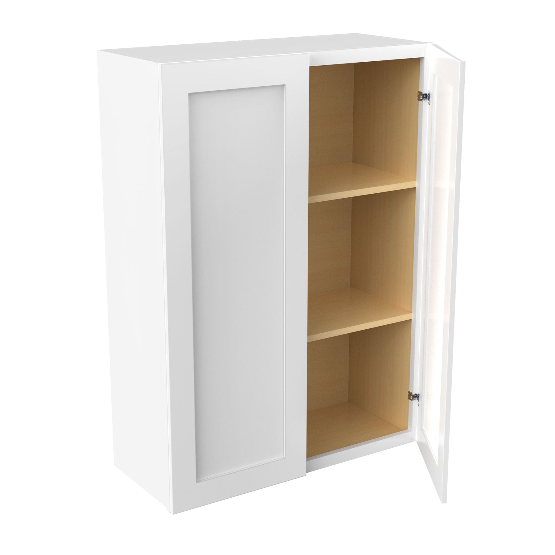 Elegant White - Double Door Wall Cabinet | 30"W x 42"H x 12"D