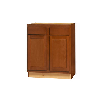 30 Inch Base Cabinets - Glenwood Shaker - 30 Inch W x 24 Inch D x 34.5 Inch H