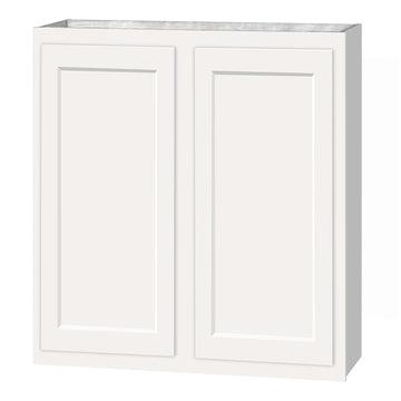 30 inch Wall Cabinets - Dwhite Shaker - 30 Inch W x 30 Inch H x 12 Inch D
