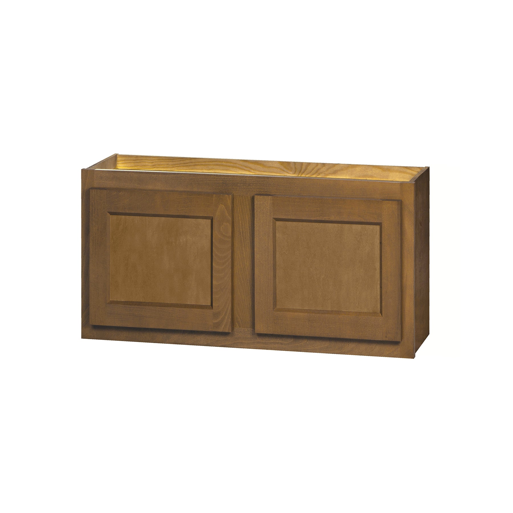 15 inch Wall Cabinets - Warmwood Shaker - 30 Inch W x 15 Inch H x 12 Inch D