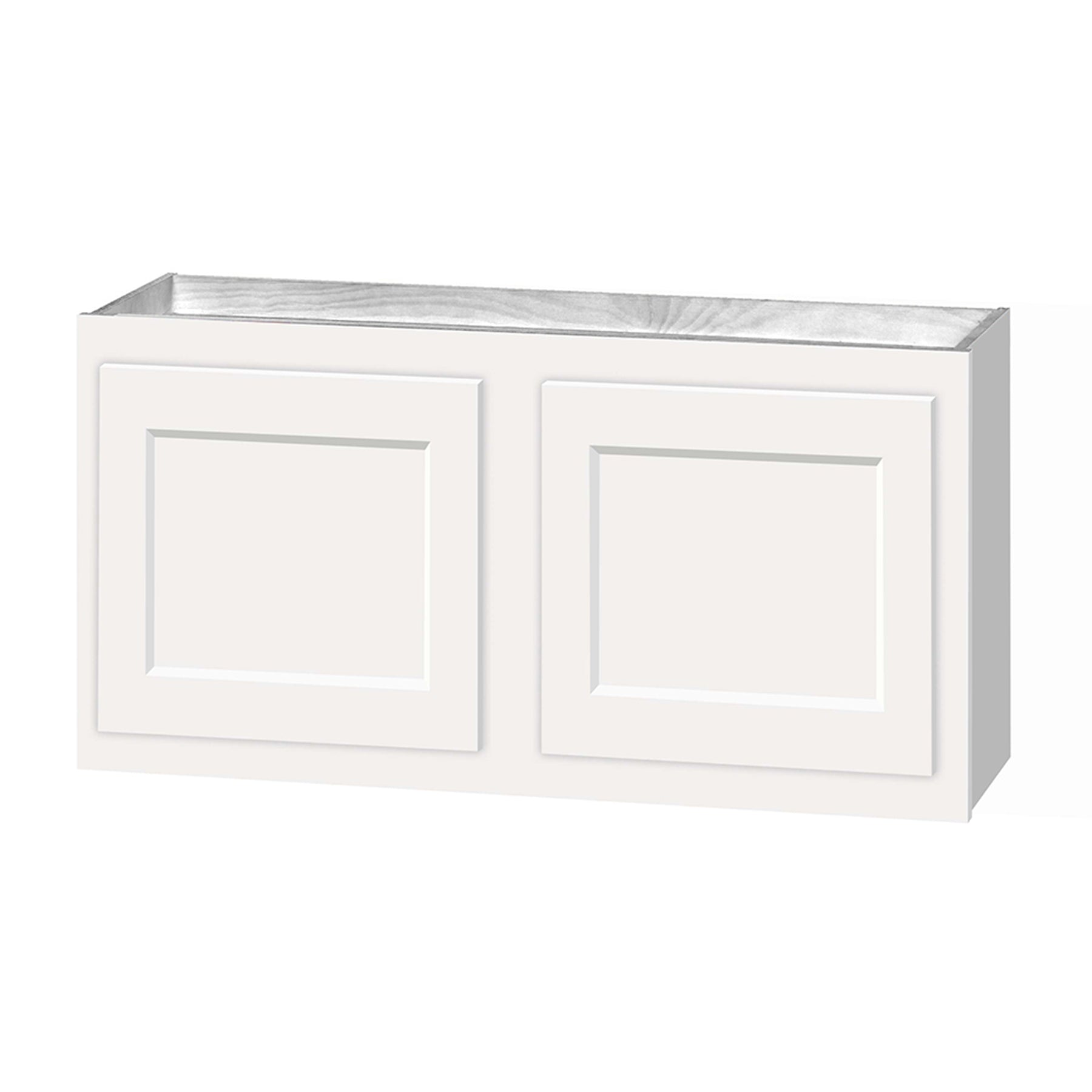 15 inch Wall Cabinets - Dwhite Shaker - 30 Inch W x 15 Inch H x 12 Inch D