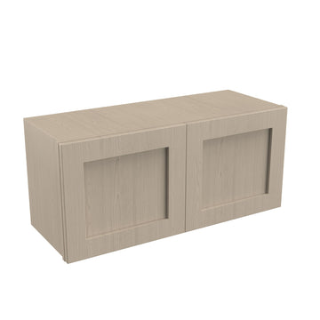 Double Door Wall Cabinet | Elegant Stone| 33W x 15H x 12D
