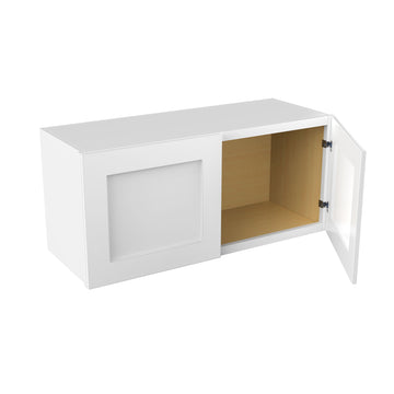 Elegant White - 24" Deep Wall Cabinet | 33"W x 15"H x 24"D