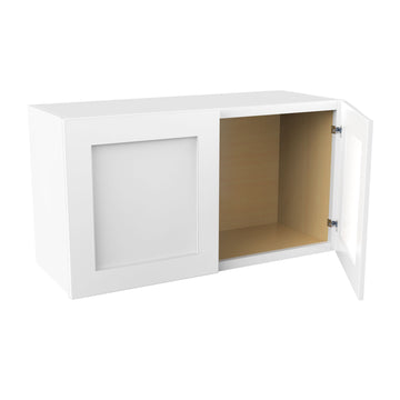 Elegant White - Double Door Wall Cabinet | 33"W x 18"H x 12"D