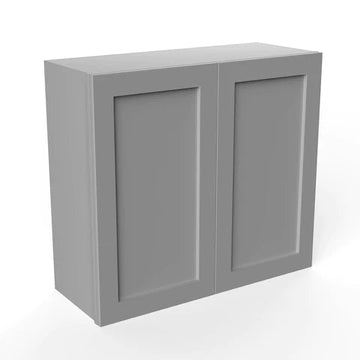 Wall Kitchen Cabinet - 33W x 30H x 12D - Grey Shaker Cabinet