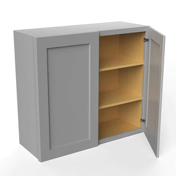 Wall Kitchen Cabinet - 33W x 30H x 12D - Grey Shaker Cabinet