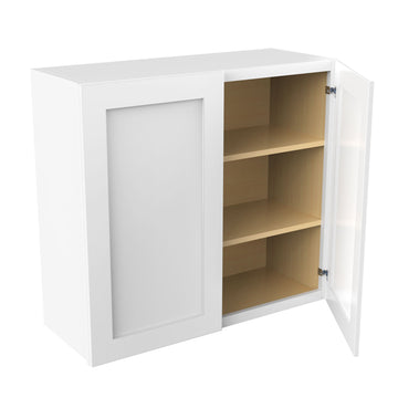 RTA - Elegant White - 30" High Double Door Wall Cabinet | 33"W x 30"H x 12"D