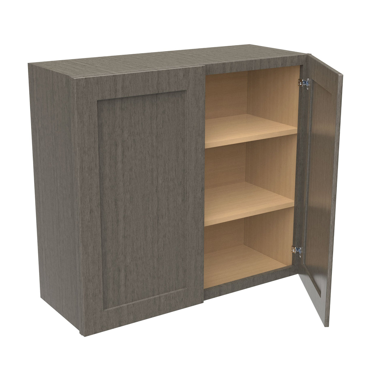 RTA - Elegant Smoky Grey - 30" High Double Door Wall Cabinet | 33"W x 30"H x 12"D
