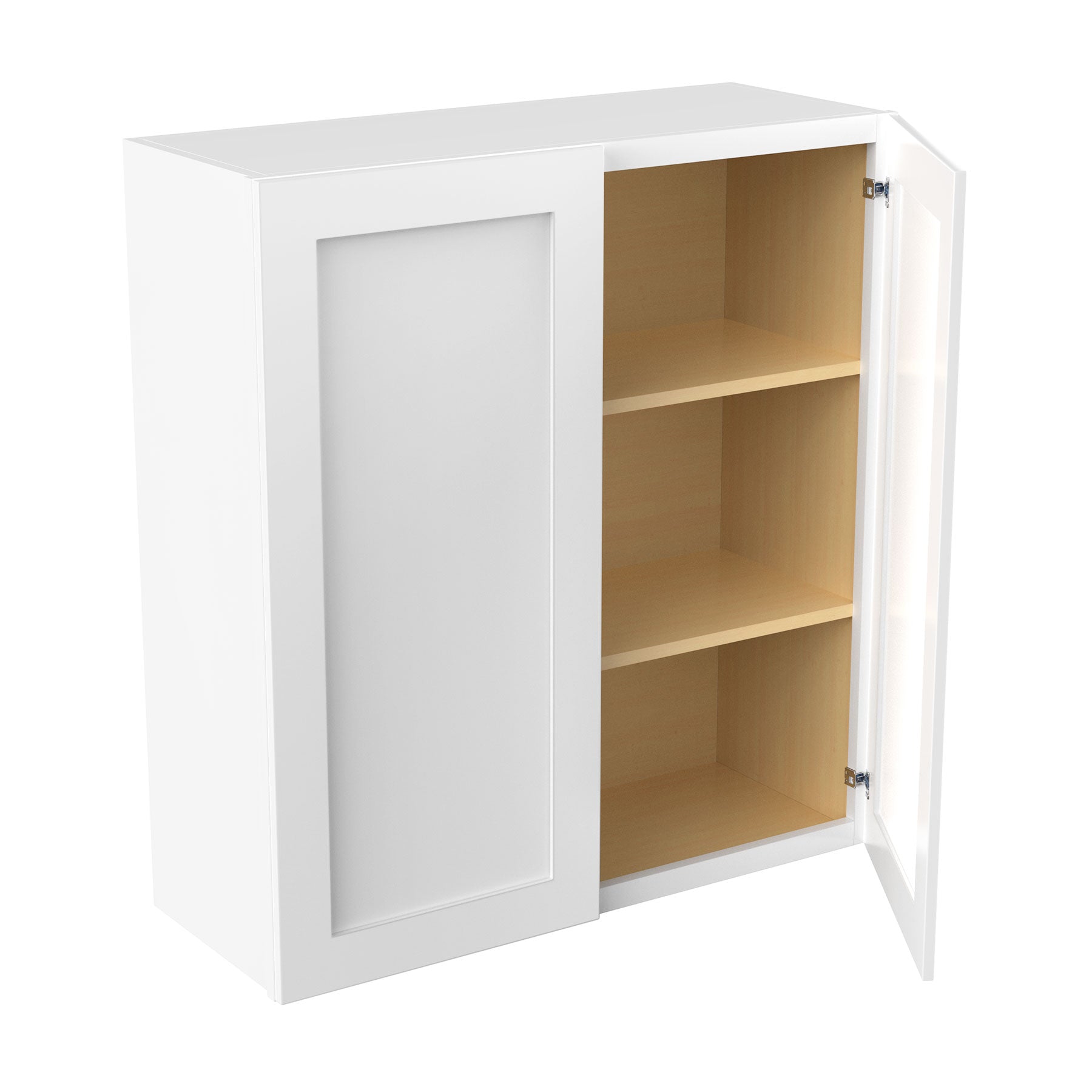 Elegant White - Double Door Wall Cabinet | 33"W x 36"H x 12"D