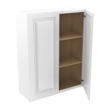 RTA - Park Avenue White - 42" High Double Door Wall Cabinet | 33"W x 42"H x 12"D