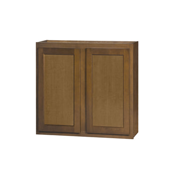30 inch Wall Cabinets - Warmwood Shaker - 33 Inch W x 30 Inch H x 12 Inch D