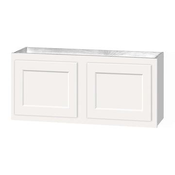 15 inch Wall Cabinets - Dwhite Shaker - 33 Inch W x 15 Inch H x 12 Inch D