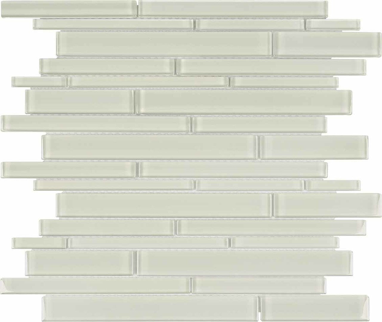 Random Strip Element Sand Light Colors Glass Mosaic