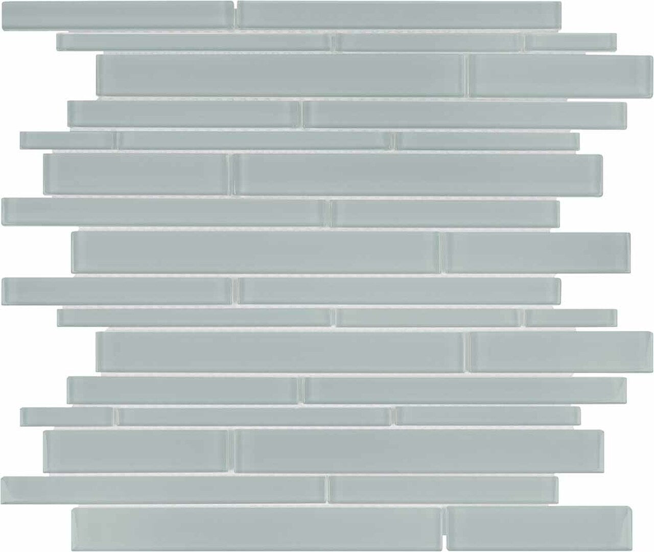 Random Strip Element Cloud Light Colors Glass Mosaic