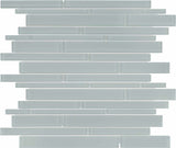 Random Strip Element Cloud Light Colors Glass Mosaic