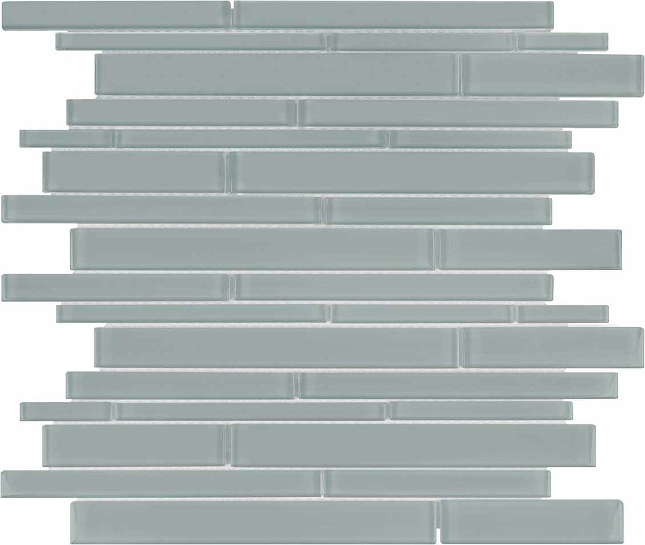 Random Strip Element Shadow Dark Colors Glass Mosaic