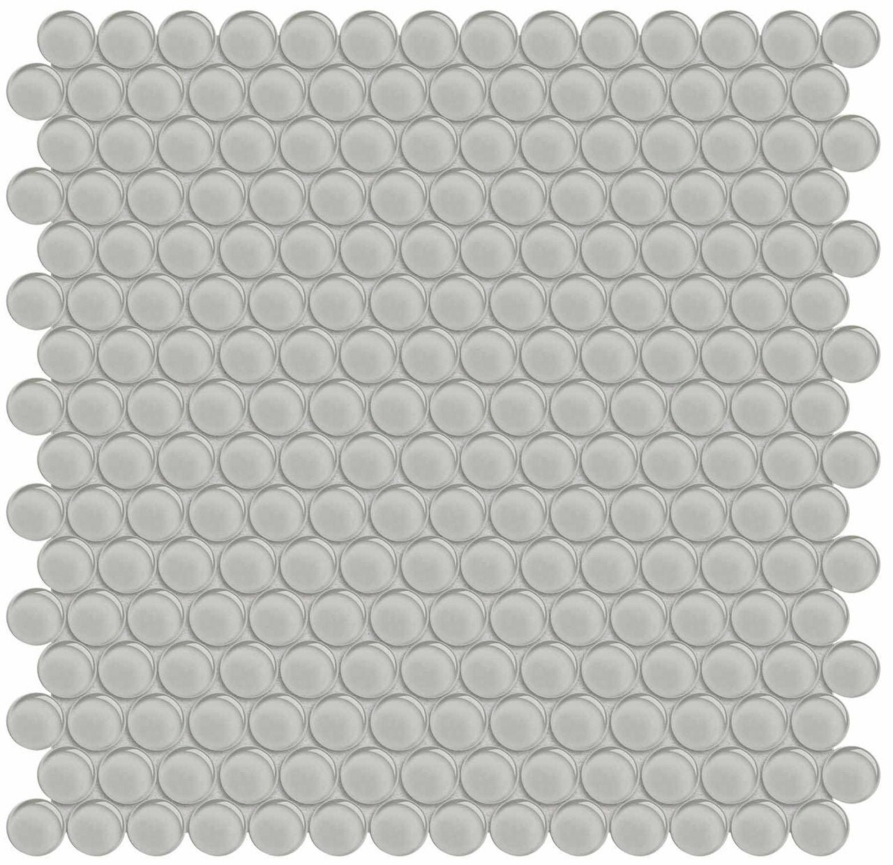 Penny Round Element Mist Dark Colors Glass Mosaic