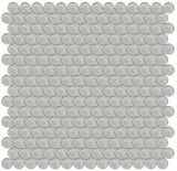 Penny Round Element Mist Dark Colors Glass Mosaic