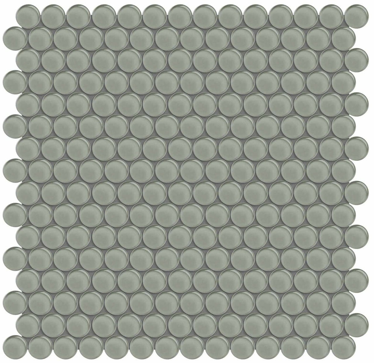 Penny Round Element Smoke Dark Colors Glass Mosaic