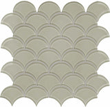 Scallop Element Earth Dark Colors Glass Mosaic