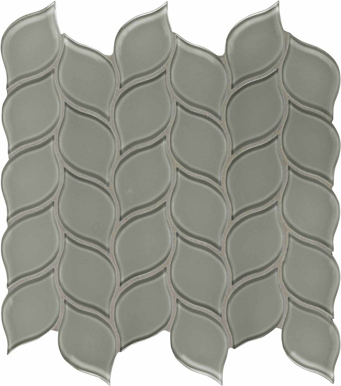Petal Element Smoke Dark Colors Glass Mosaic