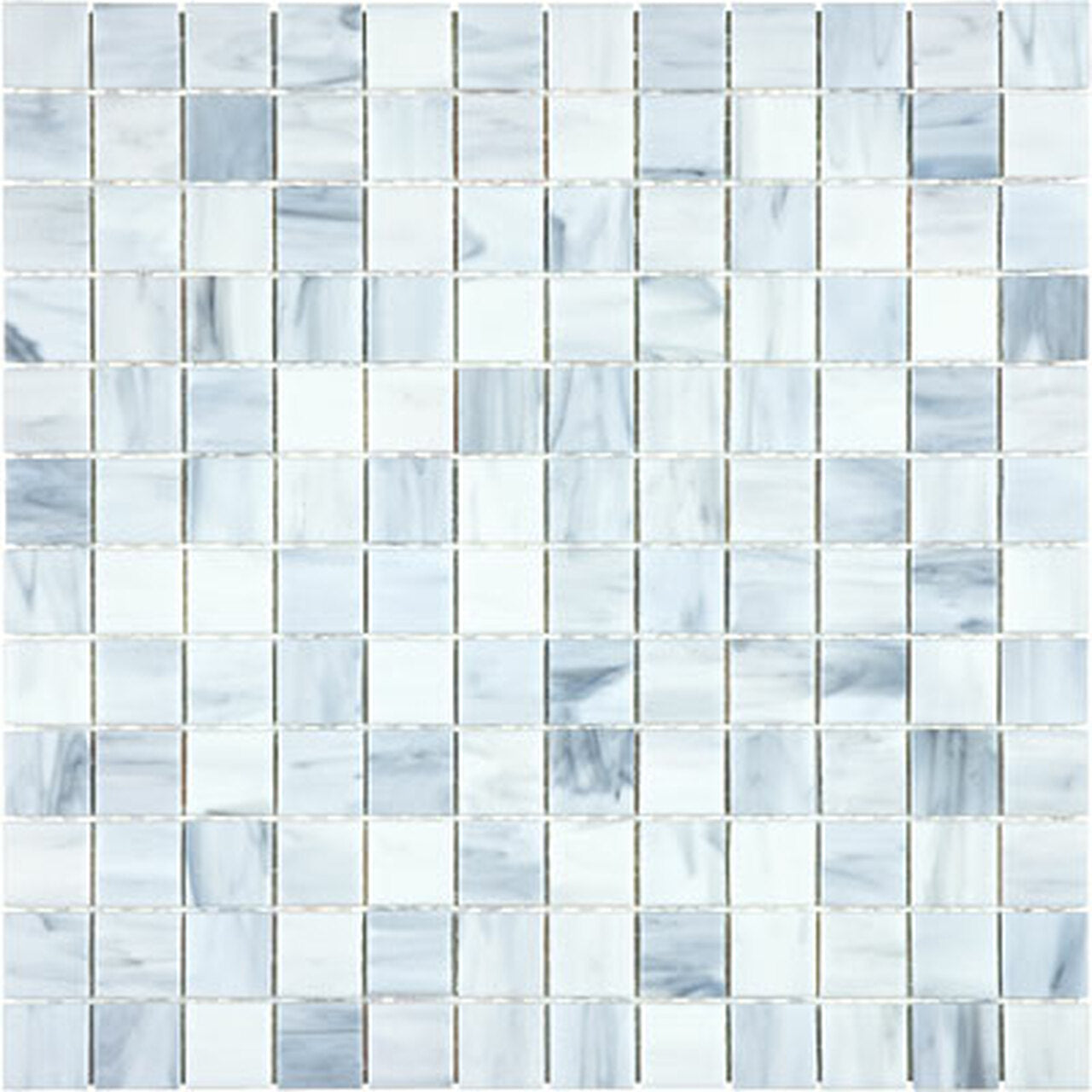 1 X 1 In Bliss Baroque Stained Carrara Glass Mosaic