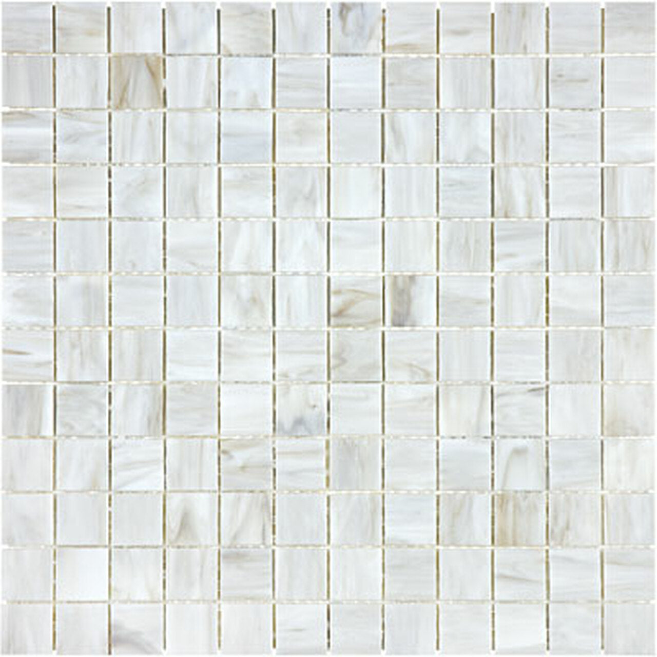 1 X 1 In Bliss Baroque Stained Calacatta Glass Mosaic