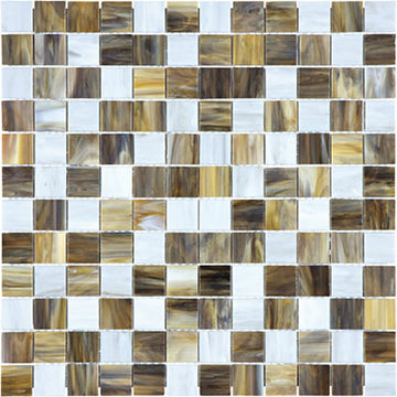 1 X 1 In Bliss Baroque Stained Peperino Glass Mosaic