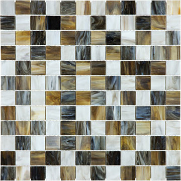 1 X 1 In Bliss Baroque Stained Corallo Glass Mosaic