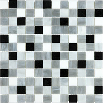 1 X 1 In Bliss Baroque Stained Arabescato Glass Mosaic