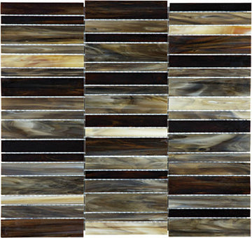 Random Stacked Bliss Baroque Stained Paradiso Glass Mosaic