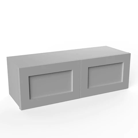 Wall Kitchen Cabinet - 36W x 12H x 12D - Grey Shaker Cabinet - RTA