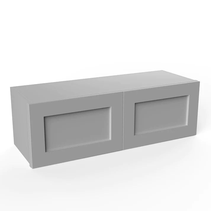 Wall Kitchen Cabinet - 36W x 12H x 24D - Grey Shaker Cabinet - RTA