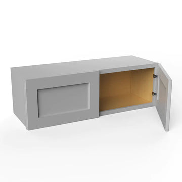 Wall Kitchen Cabinet - 36W x 12H x 24D - Grey Shaker Cabinet - RTA