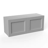 Wall Kitchen Cabinet - 36W x 15H x 12D - Grey Shaker Cabinet