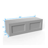 Refrigerator Cabinet - 36W x 15H x 24D - Grey Shaker Cabinet - RTA