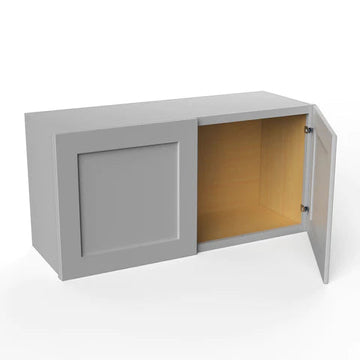 Wall Kitchen Cabinet - 36W x 18H x 12D - Grey Shaker Cabinet