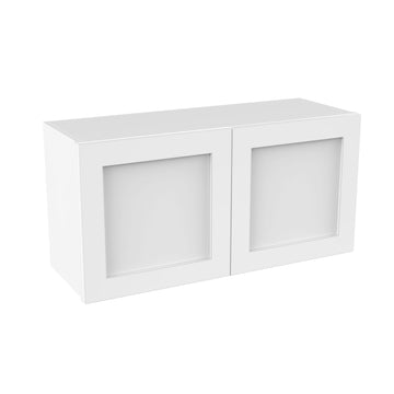 Elegant White - Double Door Wall Cabinet | 36"W x 18"H x 12"D
