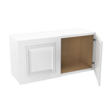 Park Avenue White - Double Door Wall Cabinet | 36"W x 18"H x 12"D