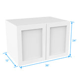 Wall Kitchen Cabinet - 36W x 24H x 12D - Aria White Shaker