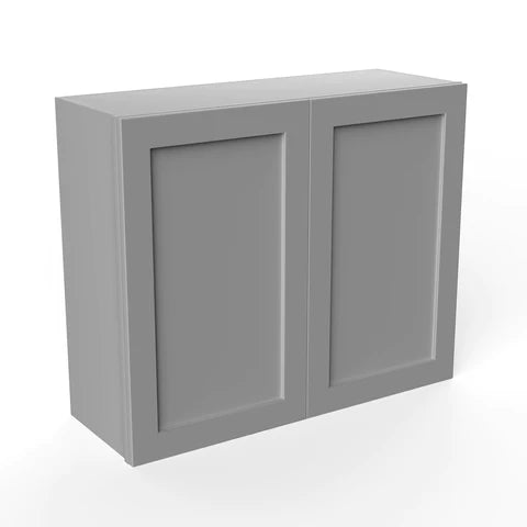 Wall Kitchen Cabinet - 36W x 30H x 12D - Grey Shaker Cabinet - RTA