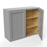 Wall Kitchen Cabinet - 36W x 30H x 12D - Grey Shaker Cabinet - RTA