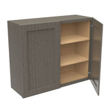 RTA - Elegant Smoky Grey - 30" High Double Door Wall Cabinet | 36"W x 30"H x 12"D
