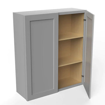 Wall Kitchen Cabinet - 36W x 42H x 12D - Grey Shaker Cabinet