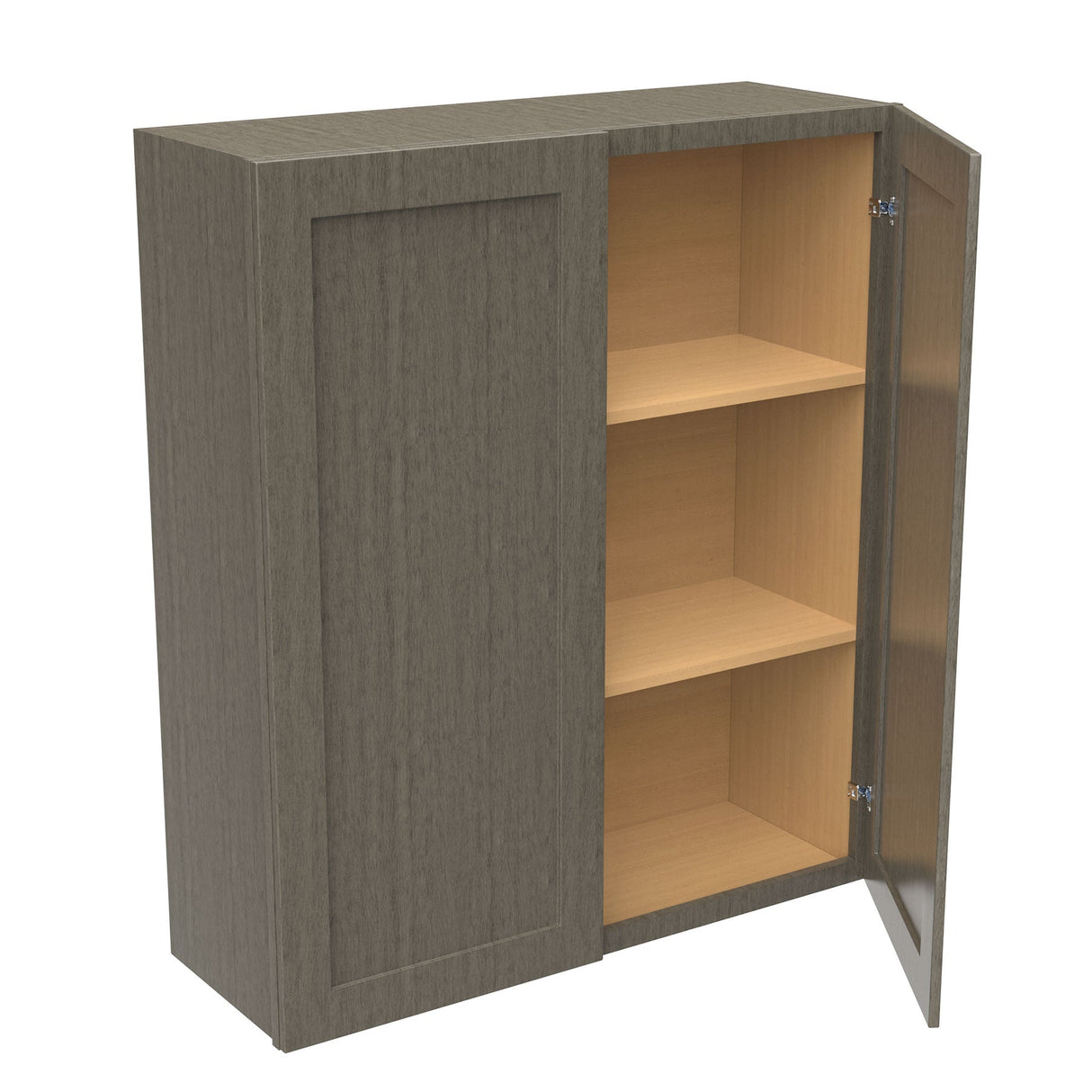 RTA - Elegant Smoky Grey - 42" High Double Door Wall Cabinet | 36"W x 42"H x 12"D