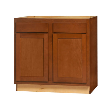 36 Inch Base Cabinets - Glenwood Shaker - 36 Inch W x 24 Inch D x 34.5 Inch H